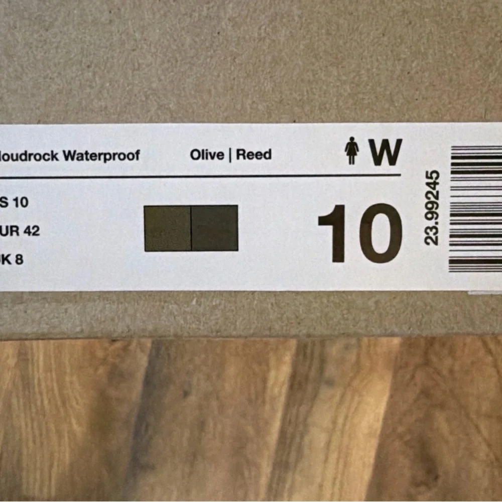 Women’s ON Cloudrock Waterproof Mid-Top Trail Sneakers — Olive Green Size 10 - Picture 6 of 7